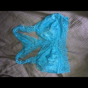 never worn blue lace bralette!